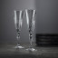 Lyngby Melodia Lead-Free Crystal Champagne Glasses, Set of 4 on the table