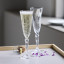 Lyngby Melodia Lead-Free Crystal Champagne Glasses, Set of 4 with champagne