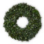 Andrea's Topiaries Buxi Polystyrene Candle Wreath, 24cm - Green top view