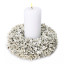 Andrea's Topiaries Buxi Polystyrene Candle Wreath, 24cm - White