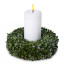 Andrea's Topiaries Buxi Polystyrene Candle Wreath, 24cm - Green