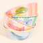 Yvonne Ellen Melamine Bowls, Set of 4 stacked