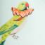 Yvonne Ellen Party Parrot Round Roaster, 28.5cm detail