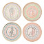 Yvonne Ellen Round Cork Back Coasters, Set of 4