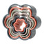 Fusion Twist Flower Cookie Cutters, Set of 6 angle
