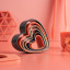 Fusion Twist Heart Cookie Cutter, Set of 6 on the table