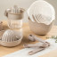 Fusion Twist Measuring Spoons, Set of 4 - Grey on the table