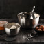 Luxe Kitchen Stainless Steel Mixing Bowls, Set of 2 with baking ingredients