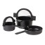 Luxe Kitchen All-In-One Cookware Set, 3-Piece - Black