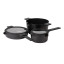 Luxe Kitchen All-In-One Cookware Set, 3-Piece - Black angle