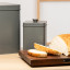 Artisan Street Embossed Storage Canister - Grey with bread on the counter