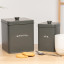Artisan Street Biscuit Storage Canister - Grey with biscuits on the counter