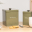 Artisan Street Biscuit Storage Canister - Green with biscuits on the counter