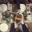 Artisan Street Oval Roaster, 28cm with food on the table