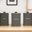 Artisan Street Coffee Storage Canister - Grey with tea and sugar canisters