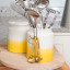 Kitchen Pantry Brass Measuring Spoon Set, 4-Piece with utensils