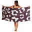 Saltii Neutral Animal Roses Beach Towel, 80cm x 160cm showing scale