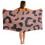 Saltii Neutral Animal Roses Beach Towel, 80cm x 160cm showing scale