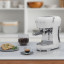 Smeg Retro Manual Espresso Coffee Machine - Ice White on the kitchen counter