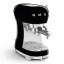 Smeg Retro Manual Espresso Coffee Machine - Glossy Black angle