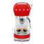 Smeg Retro Manual Espresso Coffee Machine - Fiery Red angle