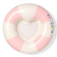 Sunnylife Luxe Tube Pool Ring - Stole My Heart Pink Stripe angle