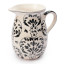Humble & Mash Black Floral Ceramic Jug, 1.5L