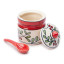 Humble & Mash Christmas Ceramic Sugar Bowl And Spoon, 8cm