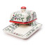 Humble & Mash Christmas Ceramic Butter Dish, 10.2cm