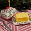 Humble & Mash Christmas Ceramic Butter Dish, 10.2cm with butter