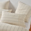 Linen House Pambula Vanilla Duvet Cover Set - King detail on the bed