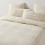 Linen House Pambula Vanilla Duvet Cover Set - King detail on the bed