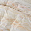 Linen House Currumbin Peach Duvet Cover Set - Double detail on the bed