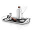 Eva Solo Serving Tray, 43cm - Steel detail with cocktail glasses and shakers