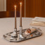 Eva Solo Serving Tray, 43cm - Steel with candles on the table