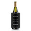 Eva Solo Black StayCool Wine Cooler detail on a wine bottle