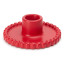 Alkaline Beaded Dinner Candle Holder - Red