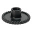 Alkaline Beaded Dinner Candle Holder - Black