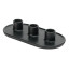 Alkaline Multi Dinner Candle Holder - Black