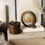 Umbra Tesora Wood Storage Box - Black & Walnut on a side table
