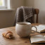 Humble & Mash Ombre Glazed Mug, 480ml - Dusty Cream with tea on the table