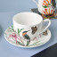 Maxwell & Williams Eloise Short Lyric Coupe Plate, 20cm - Yellow Robin with a tea cup