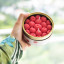 CandleCan Fruity Cherry Scented Candle handheld showing scale