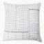 Thread Office Scratch Cotton Embroidered Scatter Cushion with Feather Blend Inner, 60cm x 60cm