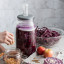 Kilner Glass Fermentation Set on the table with red cabbage