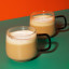 La Cafetiere Glass Mugs, Set of 2 - Green with coffee