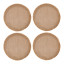 Mikasa Brown Round Hessian Placemats, Set of 4