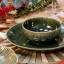 Mikasa Round Gold Placemats, Set of 4 with a dinner set
