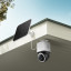 Eufy S330 4K Wireless Outdoor Security Camera and Solar Panel on a wall