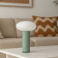 Arc & Hue Oliver Portable & Rechargeable LED Lamp - Mint on a coffee table